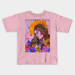 Flowers Illustration Kids T-Shirt